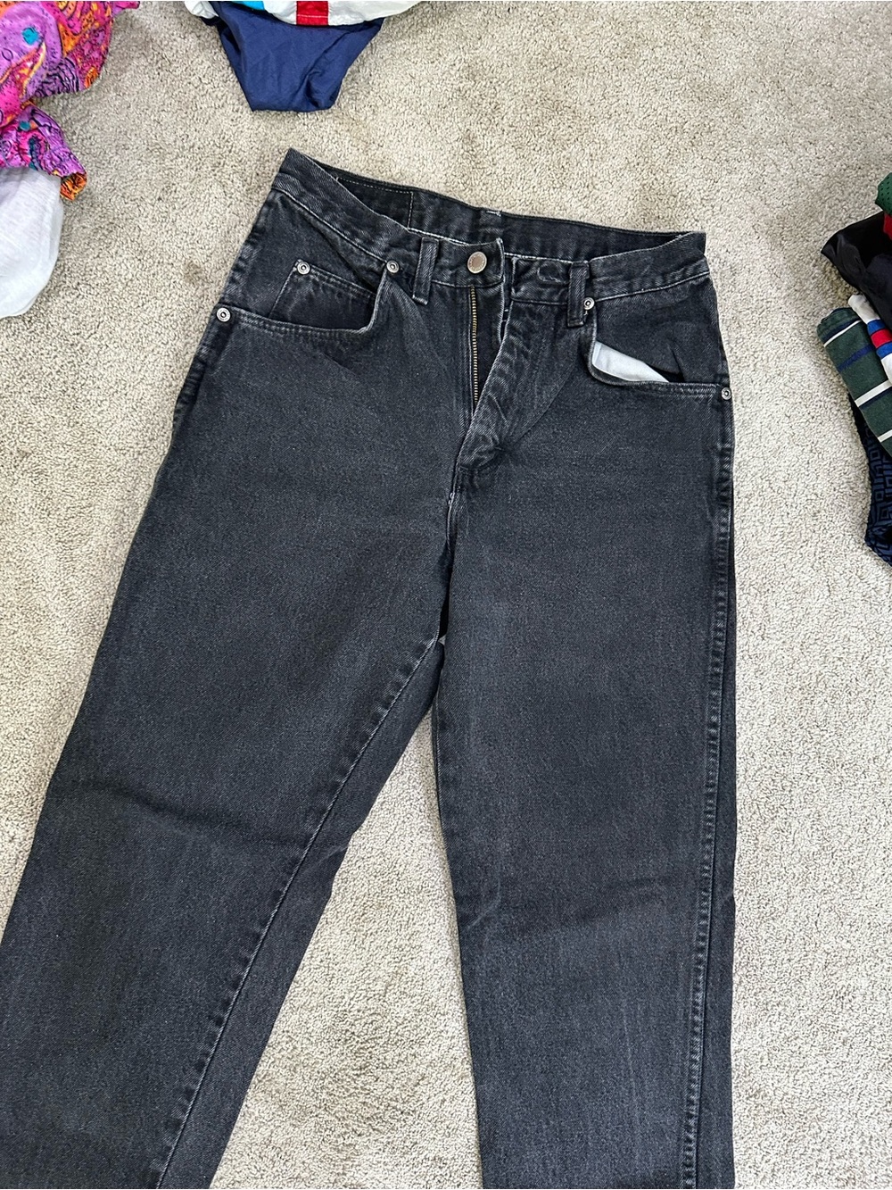High-Rise Black Women's Jeans - Classic Straight Leg